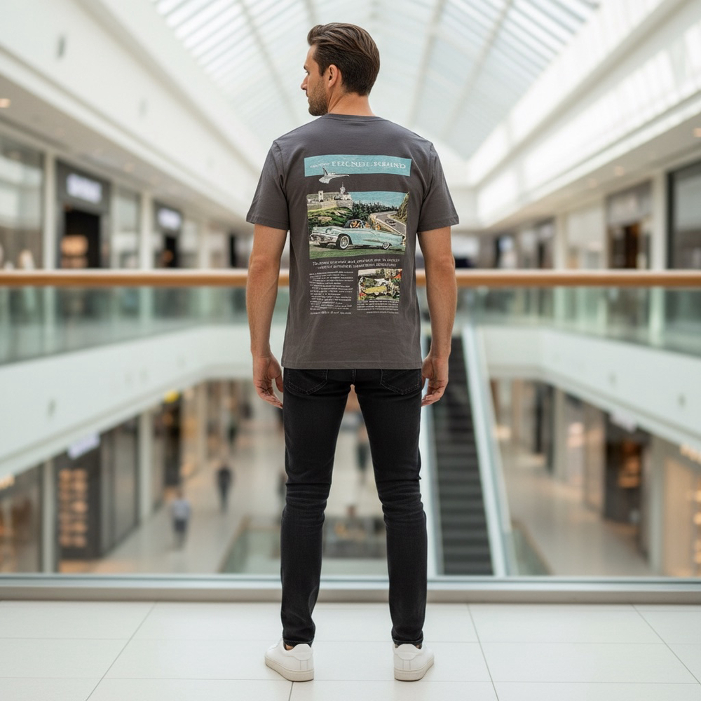 Ford Men's Gray Short Sleeve Tee M